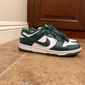 Nike Green and White Sneakers
